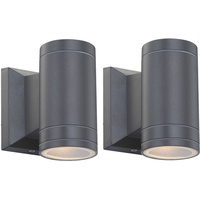 ETC Shop 2er Set LED Außen Bereich Wand Fassaden