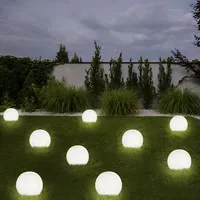 ETC Shop LED Solarleuchte 10 cm weiß 9er Set