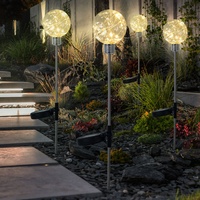 ETC Shop 4er Set LED Solar Steck Leuchten Garten