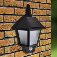 VidaXL Solar-Wandleuchten 2 Stk. mit Bewegungsmelder Schwarz