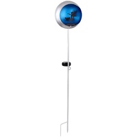 ETC Shop led solar Steck Leuchte blau silber Außen