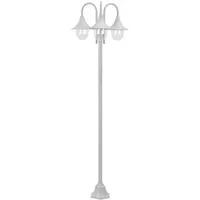 VidaXL Laterne Aluminium 220 cm 3-Laterne weiß