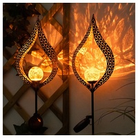 ETC Shop LED Solarleuchte mit Erdspieß & Lichteffect 90