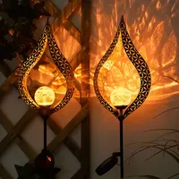 ETC Shop LED Solarleuchte mit Erdspieß & Lichteffect 90