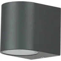 Licht-Erlebnisse Kleine Außenlampe Garten H:7cm Anthrazit Aalborg GU10 Downstrahler