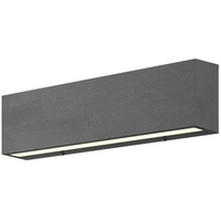 LUCANDE LED Wandleuchte außen Elvira, anthrazit, Metall, warmweiß, IP65