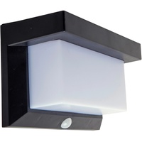 NÄVE LED-Solar-Außenwandleuchte mit Bewegungsmelder Schwarz 12 cm