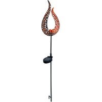 NÄVE LED-Solar-Erdspieß Flamme Braun 90 cm Lichtfarbe Gelb mit