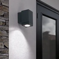 V-Tac Wandlampe Aluminium Glas 9,9x11,2x6,3 cm 1x GU10 grau