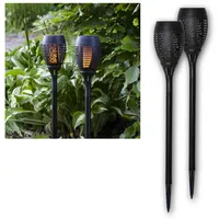 PARFORCE TRADITIONAL HUNTING Wegeleuchte Solar 2er Set schwarz wetterfest