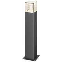 LUCANDE Sockelleuchte Keke, Höhe 50 cm, anthrazit, Aluminium