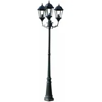 VidaXL 3-flammig Gartenlaterne 230 cm dunkelgrün/schwarz