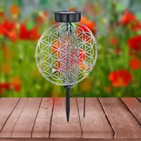 Bmf-versand Solarleuchte Garten Scheibe 20cm Solarlampe Außen Leuchte Solar
