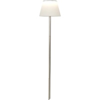 Expo-Börse LED Solarleuchte Akku, IP44, Edelstahl, weiß, H 90cm