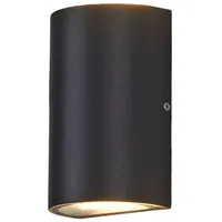 LUCANDE LED-Außenwandleuchte Jale, 16 cm, anthrazit, Alu