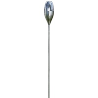 LINDBY LED-Solarleuchte Jari, Höhe 122 cm, Edelstahl, klar