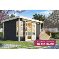 Karibu Gartenhaus KARIBU "Kolimasee 7", grau (terragrau), Holz, Gartenhäuser,