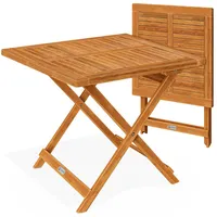CASARIA Beistelltisch 46 x 46 cm braun klappbar