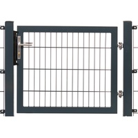 Floraworld Einzeltor Premium Doppelstabmattenfüllung Anthrazit Rahmen 200 x 100