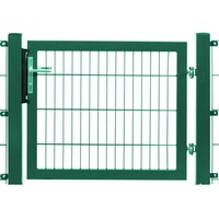 Floraworld Einzeltor Premium Doppelstabmattenfüllung Grün Rahmen 80 x 100