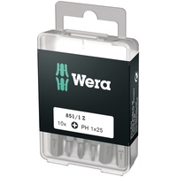 WERA 851/1 Z DIY Kreuzschlitz Bit PH1x25mm, 10er-Pack 05072400001