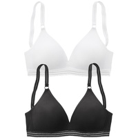 PETITE FLEUR Soft-BH Damen weiß+schwarz Gr.70B