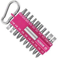 Bosch 21-teiliges Schrauberbit-Set mit Snap-hook, Pink