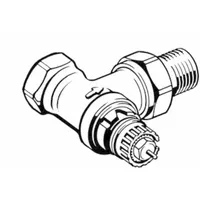 Danfoss Ventilgehäuse RA-N 20 R 3/4", Eckausführung, matt vernickelt