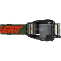 Leatt Velocity 6.5 Roll-Off, Crossbrille - Dunkelgrün/Schwarz/Orange Klar