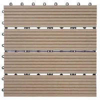 Mendler WPC Bodenfliese Rhone 30 x 30 cm braun