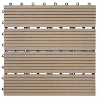 Mendler WPC Bodenfliese Rhone teak 30 x 30 cm