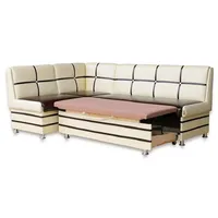 RODNIK Eckbank Küche Wohnzimmer ausziehbar, SCHLAFFUNKTION Stauraum, Essecke beige