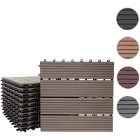 Mendler WPC Bodenfliese Rhone 30 x 30 cm braun