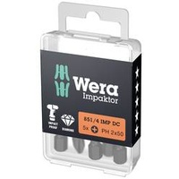 WERA 851/4 IMP DC Impaktor Kreuzschlitz Bit PH3x50mm, 1er-Pack