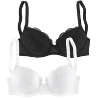 PETITE FLEUR Balconnet-BH Damen weiß+schwarz Gr.70A