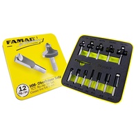 Famag Hartmetall Fräser-Satz Classic Line, 12-teilig, Schaft-Ø 8mm, in