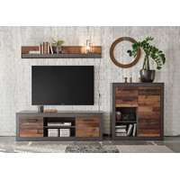 IMV Wohnwand »BROOKLYN«, in dekorativer Rahmenoptik grau, Kastenmöbel-Sets, 32249369-0