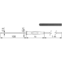 Greisinger GF 1T-T3-AA-BNC Tauchfühler -70 bis +250 °C Fühler-Typ