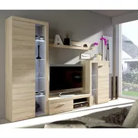 Küchen-Preisbombe Kuechen-preisbombe Wohnwand Rumba Anbauwand Wohnkombi Wohnzimmer Sonoma Eiche