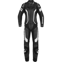 Spidi Laser Touring 2-Teiler Damen Motorrad Lederkombi, schwarz-weiss, Größe