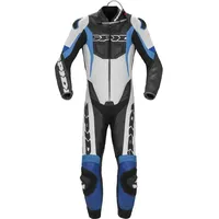 Spidi Sport Warrior Pro Perforierte 1-Teiler Motorrad Lederkombi, schwarz-blau,