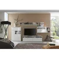 MCA Furniture Wohnwand Wohnwand Trento 1, weiß hochglanz 4-teilig,