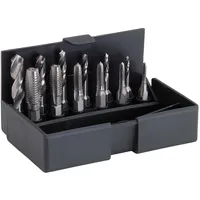 Völkel Bit-Satz Einschnittgewindebohrer M3-M10 + Spiralbohrer + Bit-Halter