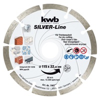 KWB 796170 Diamanttrennscheibe Durchmesser 115 mm Bohrungs-Ø 22.23 mm