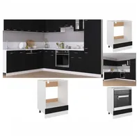 VidaXL Herdumbauschrank Schwarz 60x46x81,5 cm Holzwerkstoff