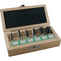 Edessö Nutfräsersatz HM 6tlg. Schaft-D.8mm 2Schneiden i.Holzkasten
