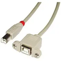 Lindy USB 2.0 USB-B Stecker, USB-B Buchse 1.00m Grau