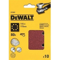 DeWalt Schleifblätter 115x115 K80 10 Stück, DT3022-QZ