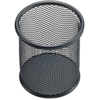 Helit Stifteköcher Mesh H2518195 9x10cm rund 1Fach Metall schwarz