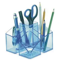 HAN SCALA blau-transparent Polystyrol 4 Fächer 12,5 x 12,5